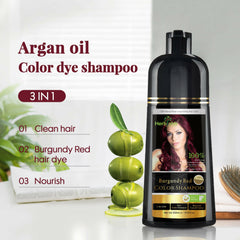Burgundy Red Hair Color Shampoo 500ml - Herbishh .