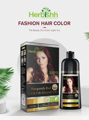 Burgundy Red Hair Color Shampoo 500ml - Herbishh .