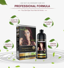 Burgundy Red Hair Color Shampoo 500ml - Herbishh .
