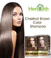 Travel size Color Shampoo Sachets - Herbishh Hair Dye.