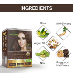 Travel size Color Shampoo Sachets - Herbishh Hair Dye.