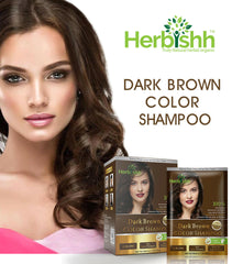 Travel size Color Shampoo Sachets - Herbishh Hair Dye.