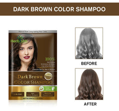 Travel size Color Shampoo Sachets - Herbishh Hair Dye.
