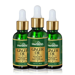 Pack of 3  Exotic Ginger Oil - Herbishh Hair Oil.
