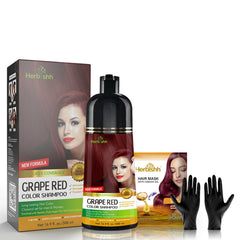 Herbishh Hair color shampoo Grape Red + Hair Mask