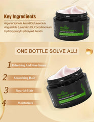 2pcs Keratin Argan Hair Mask - Herbishh Cream.