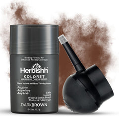 12 gm Herbishh Koloret Hair Building Fibers – Dark Brown Hair care.