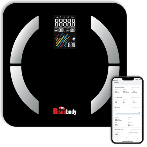 Bisonbody Smart Digital Scale for Body Weight and Fat Measurement