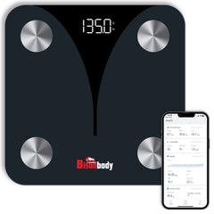 Bundle - Bisonbody Body Scale 20 Body Metrics Measurement + Smart Digital Height Ruler