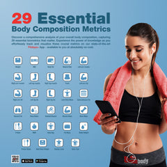 Bundle - Bisonbody Body Scale 29 Body Metrics Measurement + Smart Body Tape Measure