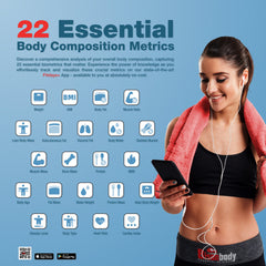 Bundle - Bisonbody Body Scale 22 Body Metrics Measurement + Smart Jump/Skipping Rope