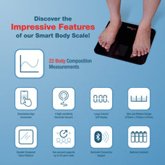 Bundle - Bisonbody Body Scale 22 Body Metrics Measurement + Smart Body Tape Measure