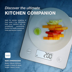 Bundle - Bisonbody Body Scale 29 Body Metrics Measurement + Smart Kitchen Scale