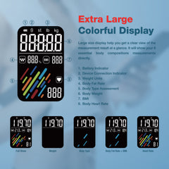 Smart Digital Scale - extra large colorful display