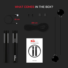 Bundle - Bisonbody Body Scale 22 Body Metrics Measurement + Smart Jump/Skipping Rope