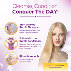 Herbishh Purple Shampoo & Conditioner Set Usage health & Beauty.