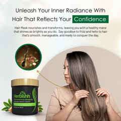 Pro Keratin Argan Hair Mask 800ml - Herbishh Cream.