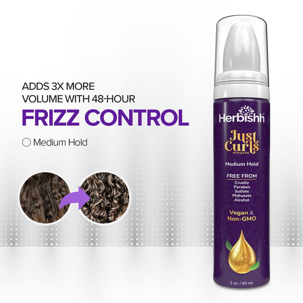 Just Curls Weightless Hair Mousse-Herbishh