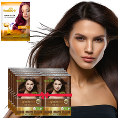 Travel size Color Shampoo Sachets - Herbishh Hair Dye.