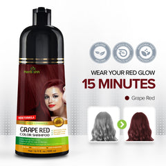 Grape Red Hair Color Shampoo 500ml- Herbishh