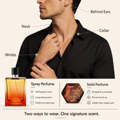 Men's Woody Citrus Cologne Spray & Perfume Balm Set 100ml + 5g