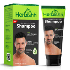 Herbishh Gray Reducing Shampoo for Men .