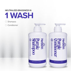 Purple Shampoo & Conditioner Set-Herbishh