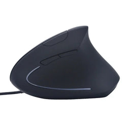 Ergonomic Vertical Wired Optical Mouse 3200 DPI USB Black