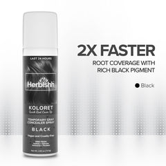Koloret Quick Root Touch Up Hair Color Spray Black-Herbishh