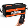 Buknuwo 24V 100Ah LiFePO4 Lithium Battery 2560Wh