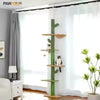 5-Tier Floor-to-Ceiling Cat Tree Cactus Tower Green