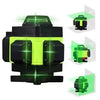 16 Lines 4D Self-Leveling Green Laser Level 360° Industrial Li-Ion Battery Tool