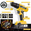 20V 45N.M Cordless Impact Drill 20+3 Speed Electric Screwdriver LED DIY Tool