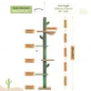 5-Tier Floor-to-Ceiling Cat Tree Cactus Tower Green