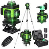 16 Lines 4D Self-Leveling Green Laser Level 360° Industrial Li-Ion Battery Tool