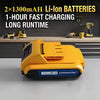21V Cordless Impact Driver Electric Drill Kit Lithium-Ion Power Screwdriver