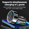 6-in-1 Fast Charging Car Adapter 3.1A Dual USB Type-C Digital Display Charger