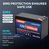 12V Rechargeable Li-Ion Deep Cycle Battery with BMS