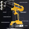 20V 45N.M Cordless Impact Drill 20+3 Speed Electric Screwdriver LED DIY Tool