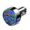 6-in-1 Fast Charging Car Adapter 3.1A Dual USB Type-C Digital Display Charger