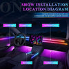 18-in-1 LED Car Ambient Lights RGB Bluetooth 213 Colors Symphony Interior Kit