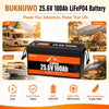 Buknuwo 24V 100Ah LiFePO4 Lithium Battery 2560Wh