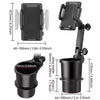Car Cup Holder Phone Mount Expander 360° Rotating Universal Smartphone Holder