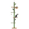 5-Tier Floor-to-Ceiling Cat Tree Cactus Tower Green