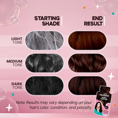 Dark Brown Bubble Foam Color Hair Dye Shampoo Cream.