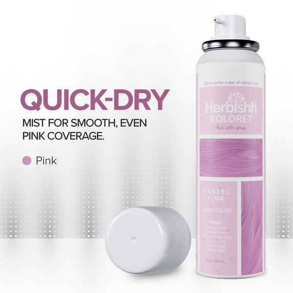 Koloret Temporary Hair Color Spray Pastel Pink- Herbishh