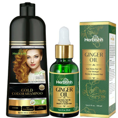 AS- BUY 1 Color shampoo & GET 1 Ginger Oil Free - Herbishh Hair Dye.