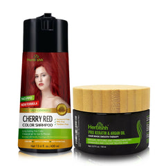 PPD Free Hair Color Dye Shampoo + Argan Hair Mask - Herbishh Hair Dye.