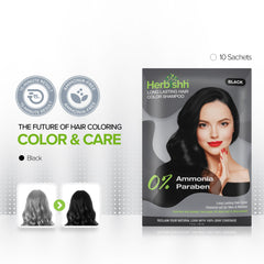 Black Hair Color Shampoo (PPD Free) - Herbishh