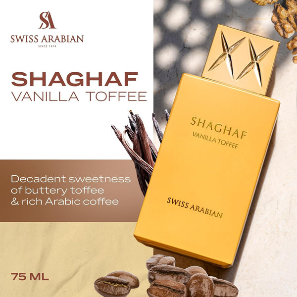 Swiss Arabian Shaghaf Vanilla Toffee Unisex Perfume 75ml – Mokeru ...